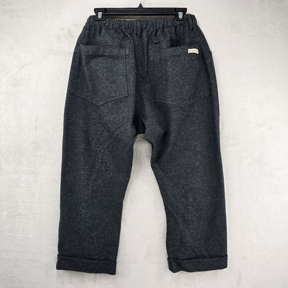 DR. COLLECTORS Womens M Black Twill Cropped Teddy Forever Drawstring Pants - Picture 8 of 15